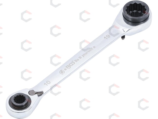 Raktas terkšlinis kilpinis | dvipusis su reversu | 4-in-1 | 10 x 13-17 x 19 mm (30007) 1 Raktas terkšlinis kilpinis | dvipusis su reversu | 4-in-1 | 10 x 13-17 x 19 mm (30007) 1