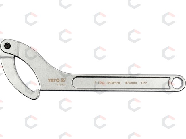 Raktas užmetamas šarnyrinis Cr-V, 120-180 mm (YT-01674) 1 Raktas užmetamas šarnyrinis Cr-V, 120-180 mm (YT-01674) 1