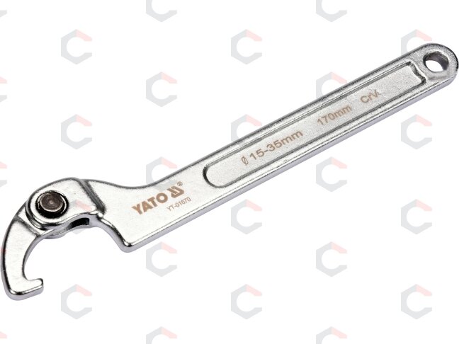 Raktas užmetamas šarnyrinis Cr-V, 15-35 mm (YT-01670) Raktas užmetamas šarnyrinis Cr-V, 15-35 mm (YT-01670)