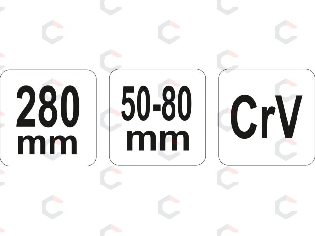 Raktas užmetamas šarnyrinis Cr-V, 50-80 mm (YT-01672) 2 Raktas užmetamas šarnyrinis Cr-V, 50-80 mm (YT-01672) 2