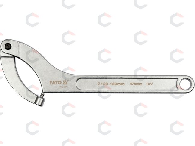 Raktas užmetamas su varžtu Cr-V, 120-180 mm (YT-01679) 1 Raktas užmetamas su varžtu Cr-V, 120-180 mm (YT-01679) 1