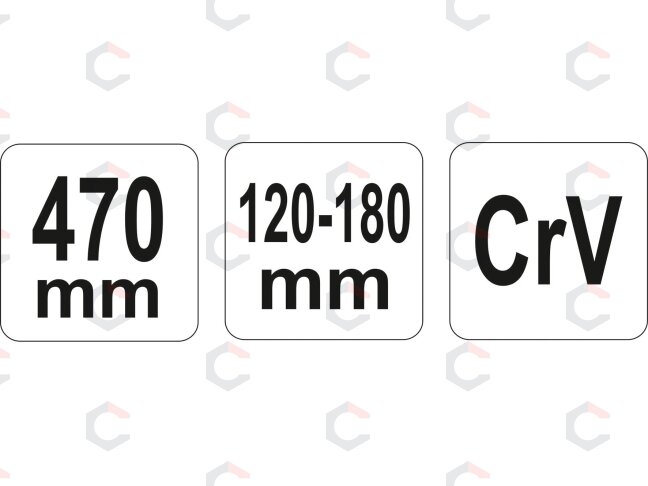 Raktas užmetamas su varžtu Cr-V, 120-180 mm (YT-01679) 2 Raktas užmetamas su varžtu Cr-V, 120-180 mm (YT-01679) 2