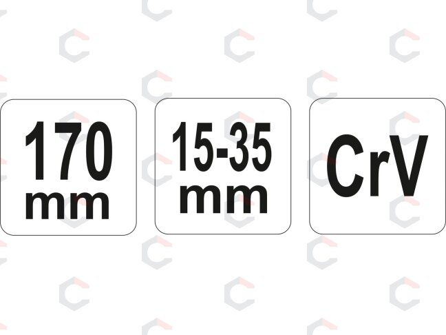 Raktas užmetamas su varžtu Cr-V, 15-35 mm (YT-01675) 2 Raktas užmetamas su varžtu Cr-V, 15-35 mm (YT-01675) 2