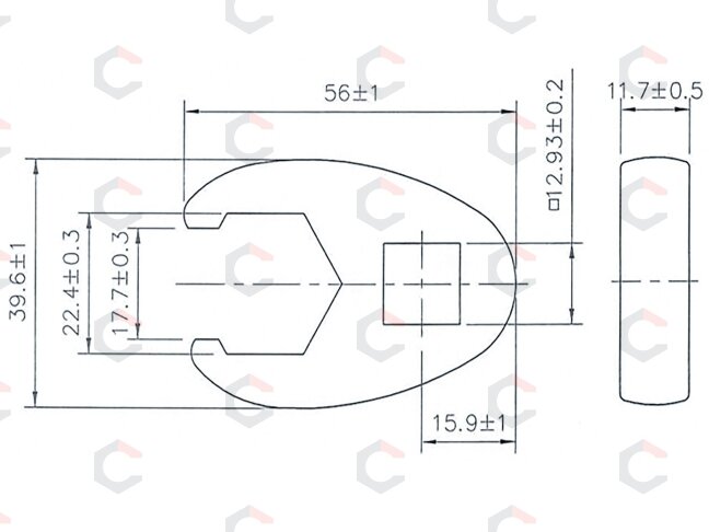 Raktas varnos koja | 12,5 mm (1/2") | 22 mm (1757-22) 2 Raktas varnos koja | 12,5 mm (1/2") | 22 mm (1757-22) 2
