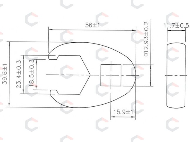 Raktas varnos koja | 12,5 mm (1/2") | 23 mm (1757-23) 2 Raktas varnos koja | 12,5 mm (1/2") | 23 mm (1757-23) 2