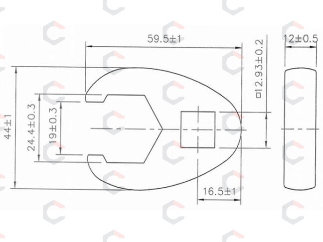 Raktas varnos koja | 12,5 mm (1/2") | 24 mm (1757-24) 1 Raktas varnos koja | 12,5 mm (1/2") | 24 mm (1757-24) 1