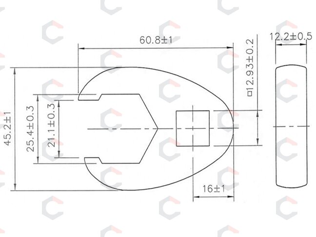 Raktas varnos koja | 12,5 mm (1/2") | 25 mm (1757-25) 2 Raktas varnos koja | 12,5 mm (1/2") | 25 mm (1757-25) 2