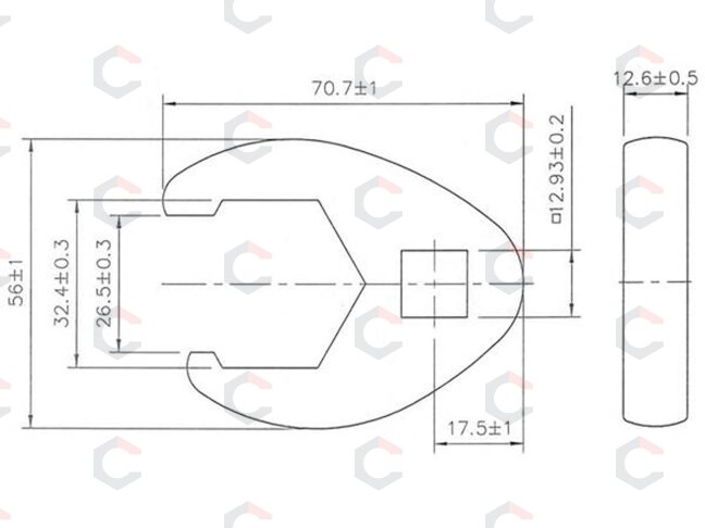Raktas varnos koja | 12,5 mm (1/2") | 32 mm (1757-32) 2