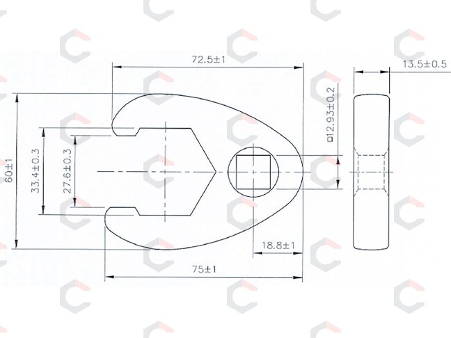 Raktas varnos koja | 12.5 mm (1/2") | 33 mm (1759-33) 3 Raktas varnos koja | 12.5 mm (1/2") | 33 mm (1759-33) 3