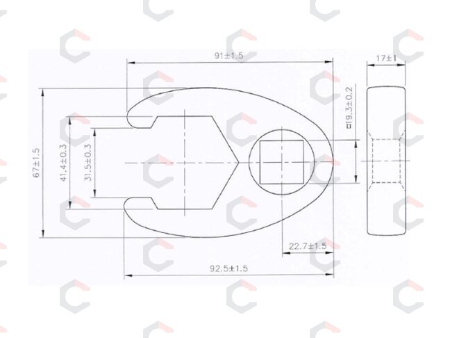 Raktas varnos koja | 20 mm (3/4") | 41 mm (1759-41) 1 Raktas varnos koja | 20 mm (3/4") | 41 mm (1759-41) 1