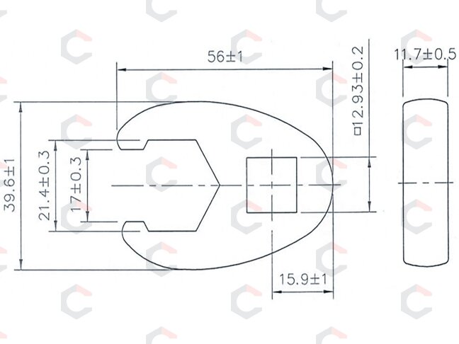 Raktas varnos koja 21 mm, 1/2" (1757-21) 3 Raktas varnos koja 21 mm, 1/2" (1757-21) 3