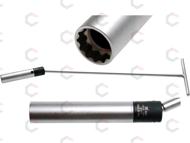 Raktas žvakėms | ribotas sukimo momentas iki 20 Nm | 16 mm / 550 mm (146) Raktas žvakėms | ribotas sukimo momentas iki 20 Nm | 16 mm / 550 mm (146)