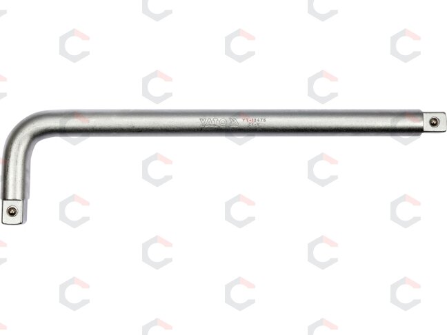 Rankena galvutėms lenkta 3/4"+ 3/4" 400X100mm (YT-13475) Rankena galvutėms lenkta 3/4"+ 3/4" 400X100mm (YT-13475)