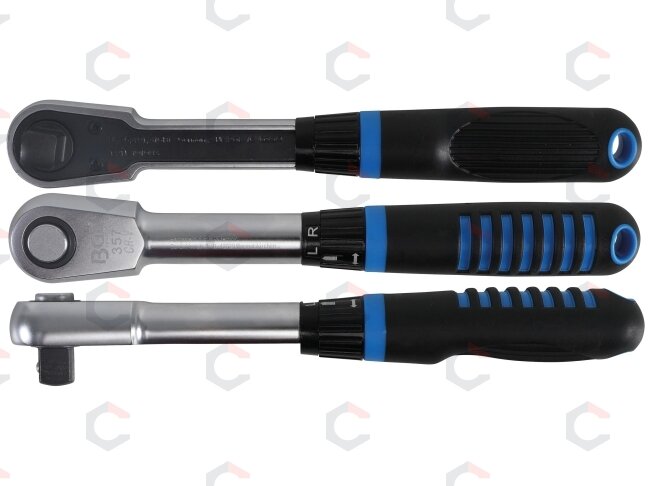 Rankena galvutėms siaura | su vienos rankos perjungimo funkcija | 12.5 mm (1/2") (357)