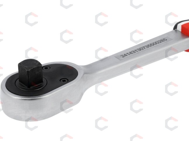 Rankena galvutėms terkšlinė | 1000 Nm | 12.5 mm (1/2") (YT-07355) 1