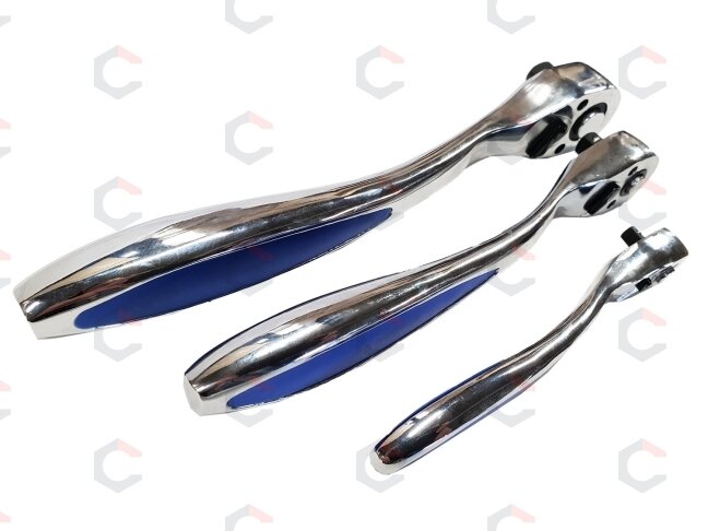 Rankena galvutėms terkšlinė | 72 dantukai | 10 mm (3/8") (RH38H) 4 Rankena galvutėms terkšlinė | 72 dantukai | 10 mm (3/8") (RH38H) 4