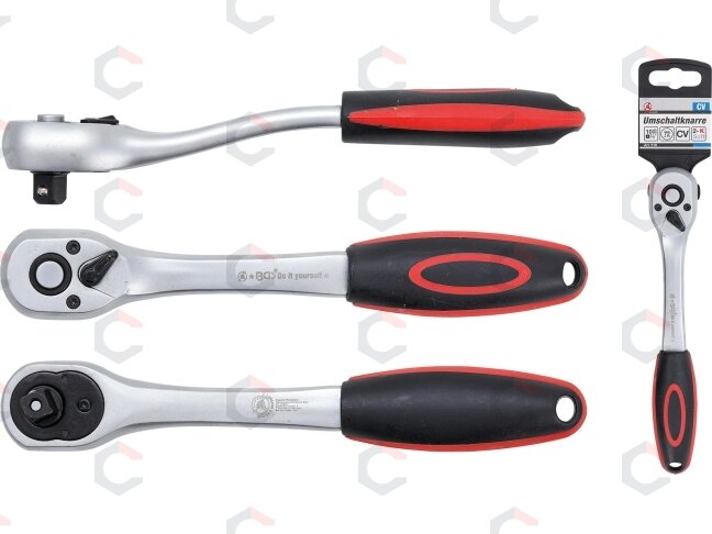 Rankena galvutėms terkšlinė | smulkūs dantukai | 10 mm (3/8") (518) 6 Rankena galvutėms terkšlinė | smulkūs dantukai | 10 mm (3/8") (518) 6