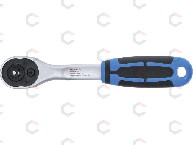 Rankena galvutėms terkšlinė | smulkūs dantukai | 6.3 mm (1/4") (318) 4 Rankena galvutėms terkšlinė | smulkūs dantukai | 6.3 mm (1/4") (318) 4