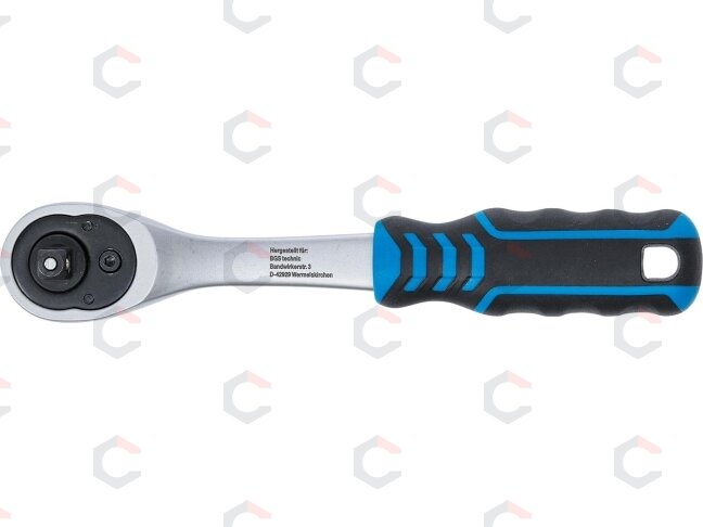 Rankena galvutėms terkšlinė | smulkūs dantukai | 6.3 mm (1/4") (600) 1 Rankena galvutėms terkšlinė | smulkūs dantukai | 6.3 mm (1/4") (600) 1