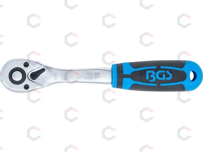 Rankena galvutėms terkšlinė | smulkūs dantukai | 6.3 mm (1/4") (630) 3 Rankena galvutėms terkšlinė | smulkūs dantukai | 6.3 mm (1/4") (630) 3