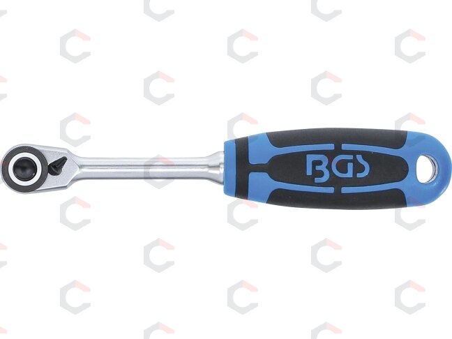 Rankena galvutėms terkšlinė | smulkūs dantukai / siaura galvutė | 6.3 mm (1/4") (610) 2 Rankena galvutėms terkšlinė | smulkūs dantukai / siaura galvutė | 6.3 mm (1/4") (610) 2