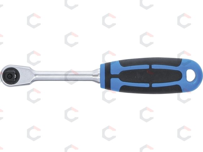 Rankena galvutėms terkšlinė | smulkūs dantukai / siaura galvutė | 6.3 mm (1/4") (610) 4 Rankena galvutėms terkšlinė | smulkūs dantukai / siaura galvutė | 6.3 mm (1/4") (610) 4