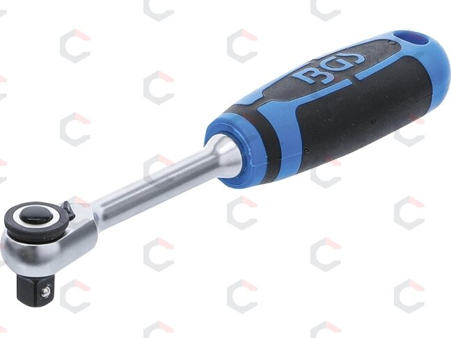 Rankena galvutėms terkšlinė | smulkūs dantukai / siaura galvutė | 6.3 mm (1/4") (610) Rankena galvutėms terkšlinė | smulkūs dantukai / siaura galvutė | 6.3 mm (1/4") (610)