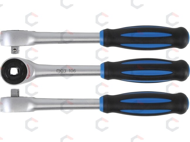 Rankena galvutėms terkšlinė | su rotacine rankena | 12.5 mm (1/2") (107) Rankena galvutėms terkšlinė | su rotacine rankena | 12.5 mm (1/2") (107)