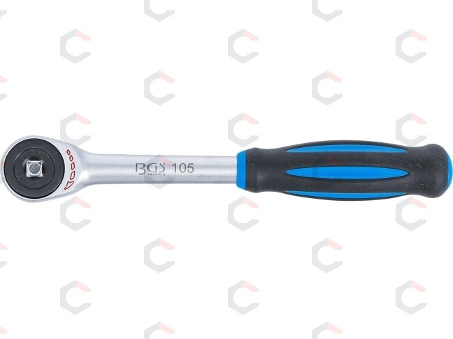 Rankena galvutėms terkšlinė | su rotacine rankena | 6.3 mm (1/4") (105) 1 Rankena galvutėms terkšlinė | su rotacine rankena | 6.3 mm (1/4") (105) 1