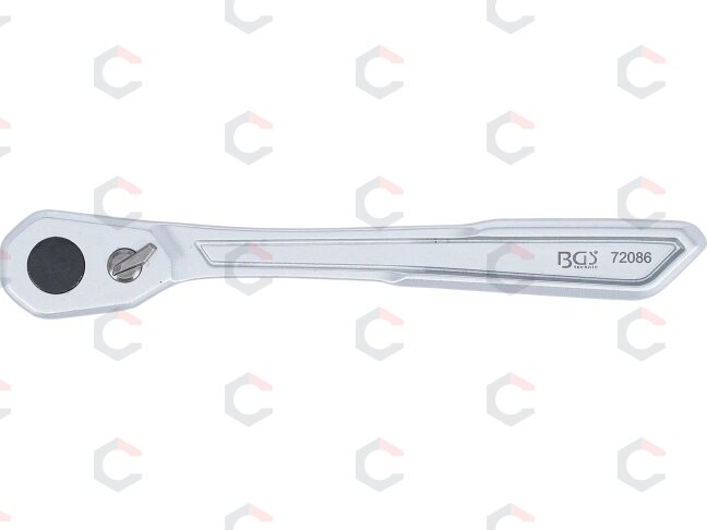 Rankena galvutėms terkšlinė | ypač plona | smulkūs dantukai | 10 mm (3/8") (72086) 1 Rankena galvutėms terkšlinė | ypač plona | smulkūs dantukai | 10 mm (3/8") (72086) 1