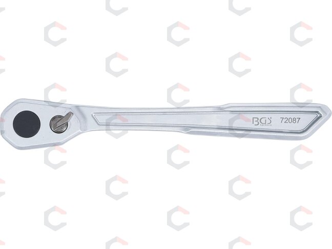 Rankena galvutėms terkšlinė | ypač plona | smulkūs dantukai | 12.5 mm (1/2") (72087) 2 Rankena galvutėms terkšlinė | ypač plona | smulkūs dantukai | 12.5 mm (1/2") (72087) 2