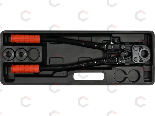 Rankinės presavimo replės PEX vamzdžiams | TH 16, 20, 26 mm (YT-21750) 1 Rankinės presavimo replės PEX vamzdžiams | TH 16, 20, 26 mm (YT-21750) 1