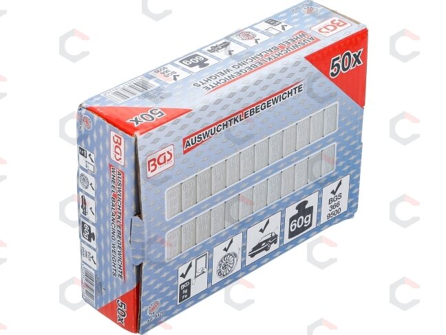 Ratų balansavimo svareliai | 12 x 5 g | 50 vnt. (8426) 2