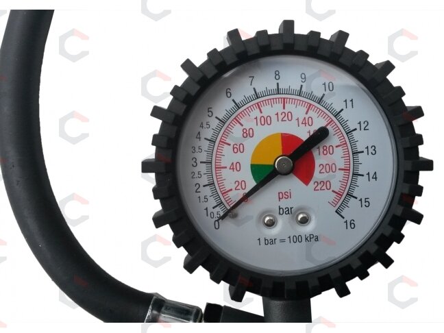 Ratų pripūtimo pistoletas su manometru | 0-16 Bar (TG-60) 1