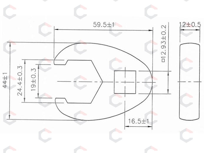 Raktas varnos koja | 12,5 mm (1/2") | 24 mm (1757-24) 1 Raktas varnos koja | 12,5 mm (1/2") | 24 mm (1757-24) 1