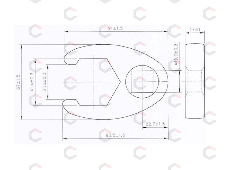 Raktas varnos koja | 20 mm (3/4") | 41 mm (1759-41) 1 Raktas varnos koja | 20 mm (3/4") | 41 mm (1759-41) 1