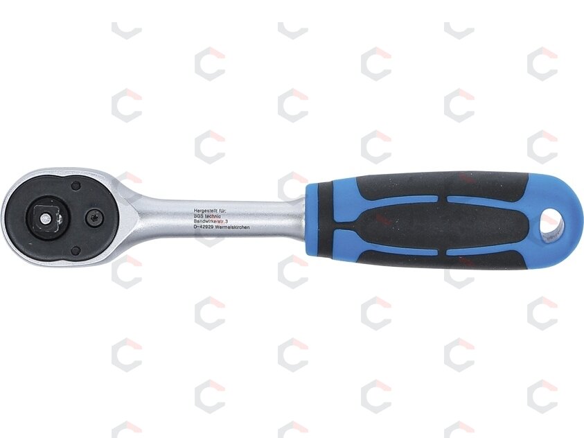 Rankena galvutėms terkšlinė | smulkūs dantukai | 6.3 mm (1/4") (615) 4 Rankena galvutėms terkšlinė | smulkūs dantukai | 6.3 mm (1/4") (615) 4