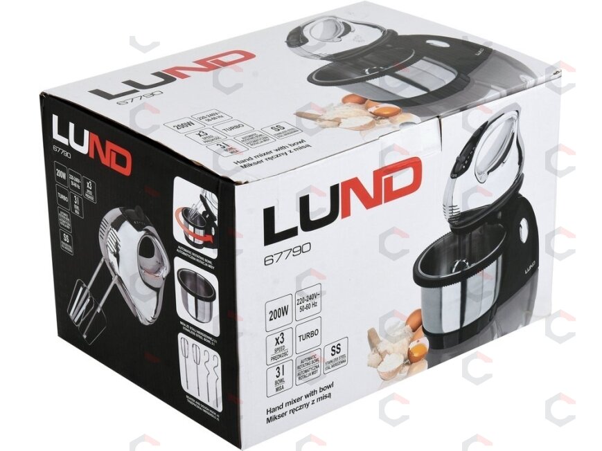 Rankinis mikseris / plakiklis | nerūdijančio plieno indas | 200-250W (67790) 8 Rankinis mikseris / plakiklis | nerūdijančio plieno indas | 200-250W (67790) 8
