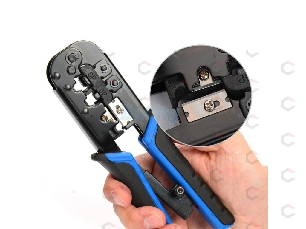 Replės jungčių užspaudimui | RJ11, RJ12 ir RJ45 (CP005) Replės jungčių užspaudimui | RJ11, RJ12 ir RJ45 (CP005)