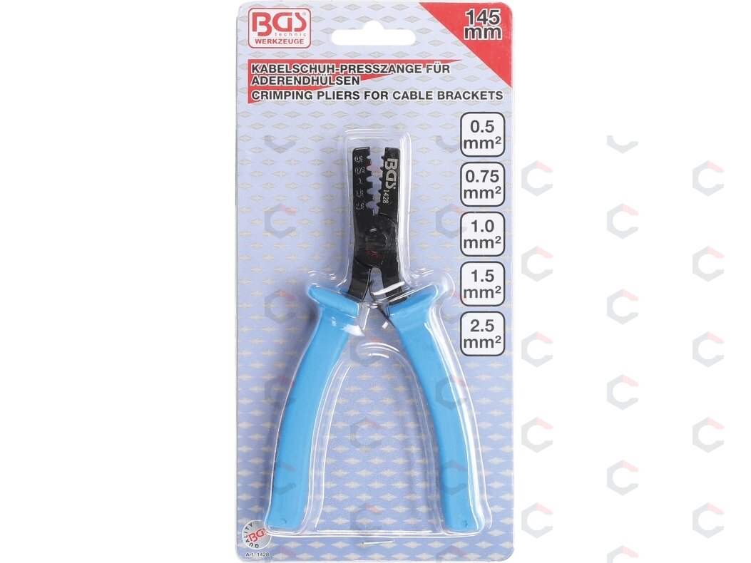Replės elektrikui | kabelio galo įvorėms, 0,5 - 2,5 mm² (1428) 1 Replės elektrikui | kabelio galo įvorėms, 0,5 - 2,5 mm² (1428) 1