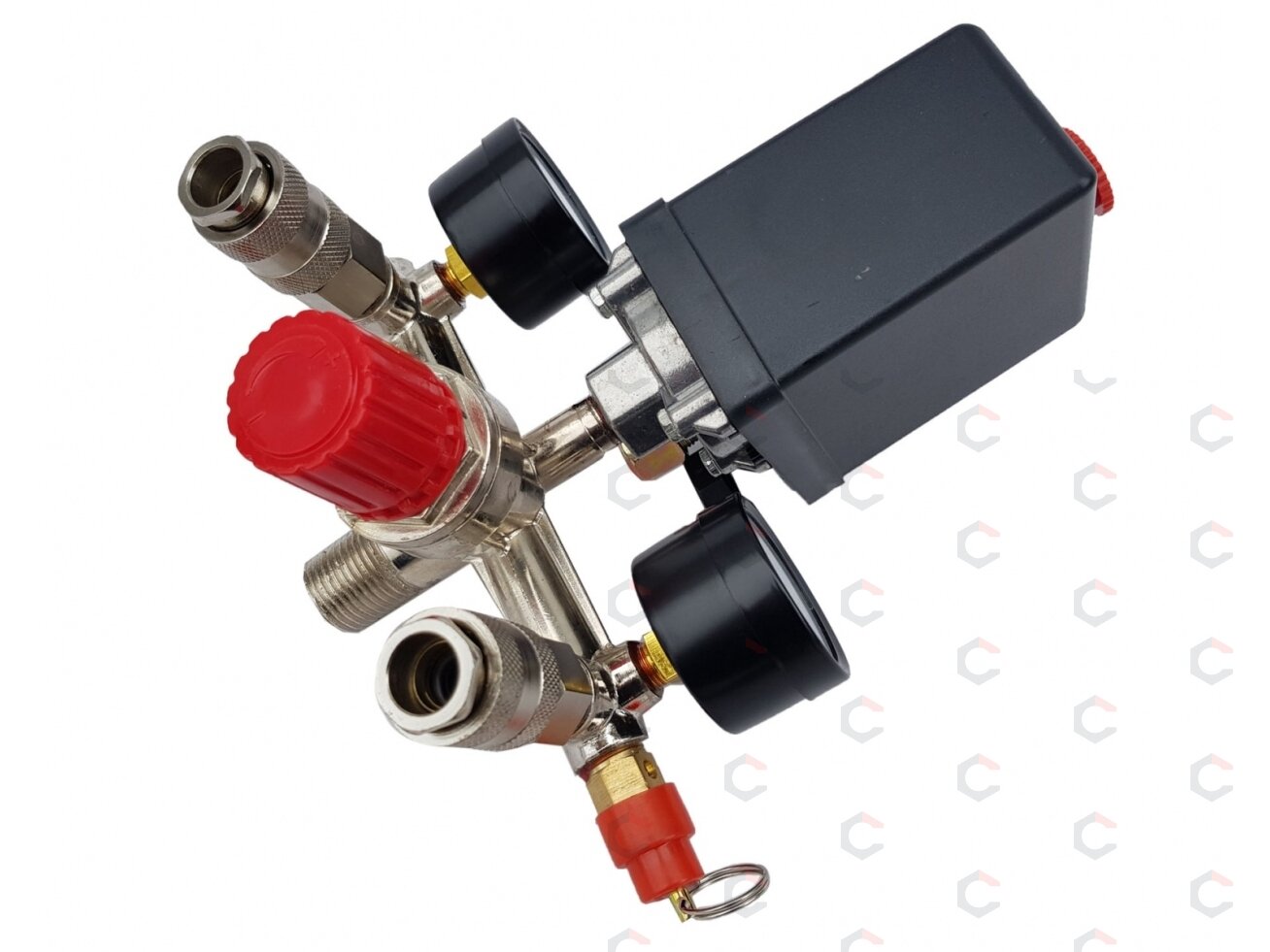 Reguliatorius kompresoriui su slėgio jungikliu ir manometrais | 230V (SK10681) 3 Reguliatorius kompresoriui su slėgio jungikliu ir manometrais | 230V (SK10681) 3