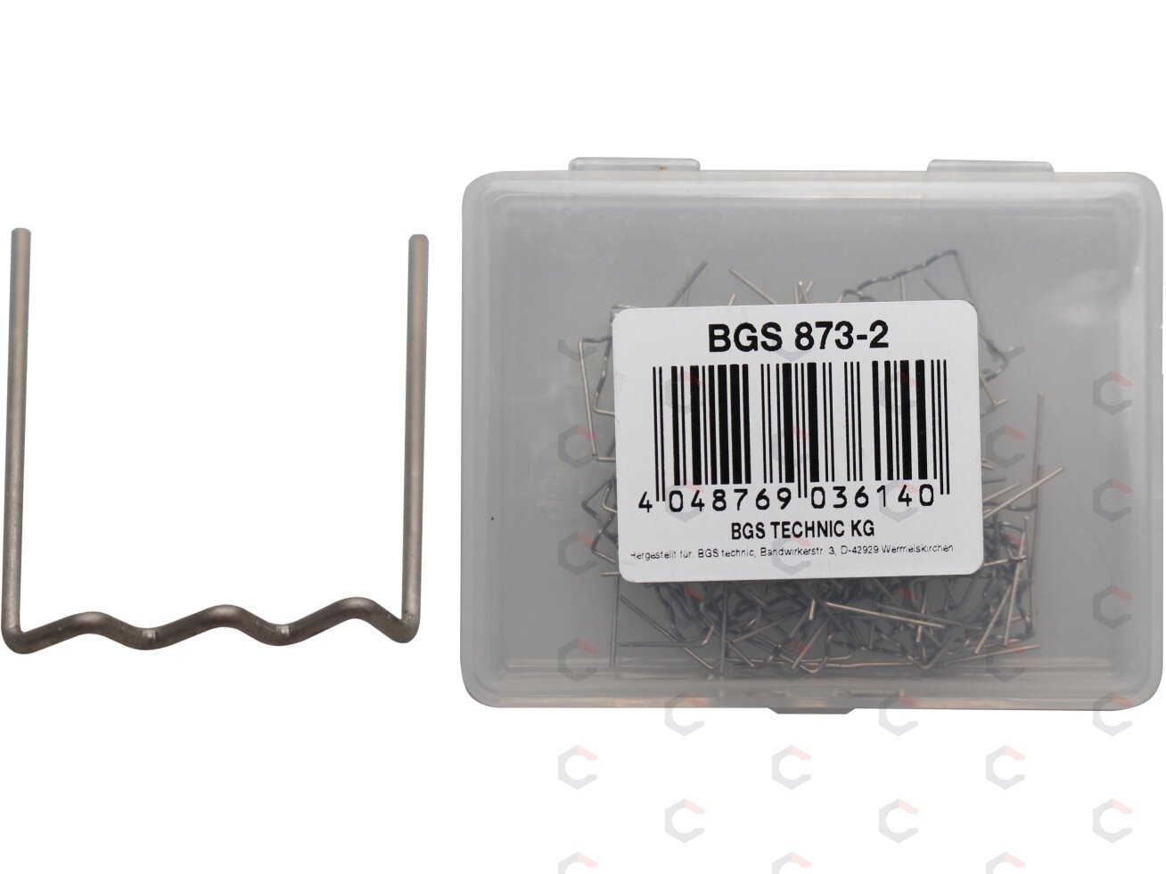 Remonto kabės | U-Tipas | Ø 0,8 mm | 100 vnt. (873-2) Remonto kabės | U-Tipas | Ø 0,8 mm | 100 vnt. (873-2)