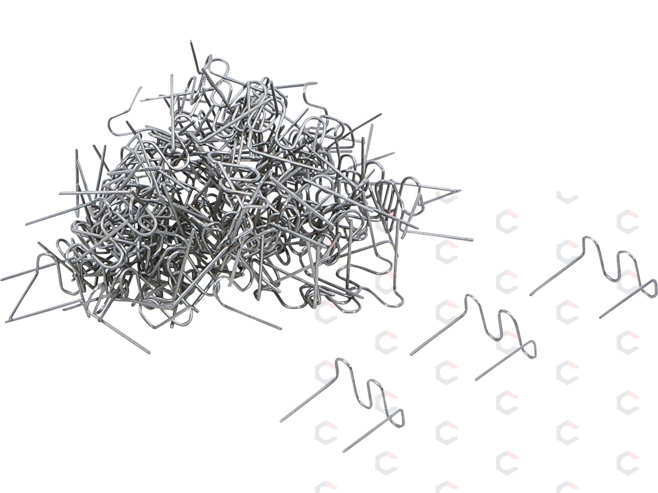 Remonto segtukų rinkinys | Bangos forma | 0,6 mm | 100 vnt. (73352B) Remonto segtukų rinkinys | Bangos forma | 0,6 mm | 100 vnt. (73352B)