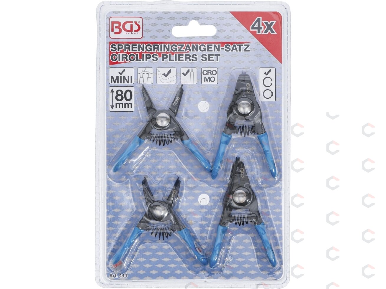 Replių žiedams rinkinys | mažiems žiedams | 80 mm | 4 vnt. (444) 3 Replių žiedams rinkinys | mažiems žiedams | 80 mm | 4 vnt. (444) 3