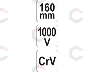 Replės aukštos įtampos laidams šoninio kirpimo 160mm, VDE 1000V (YT-21158) 4 Replės aukštos įtampos laidams šoninio kirpimo 160mm, VDE 1000V (YT-21158) 4