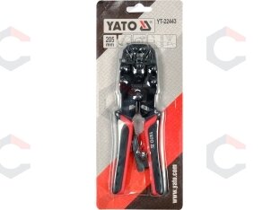 Replės su terkšliniu mechanizmu telefono ir tinklo antgalių užspaudimui | RJ45 RJ10 RJ11 (YT-22443) 3 Replės su terkšliniu mechanizmu telefono ir tinklo antgalių užspaudimui | RJ45 RJ10 RJ11 (YT-22443) 3