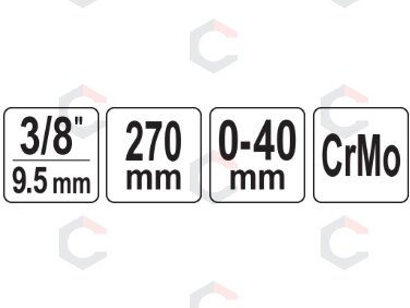 Replės pusašio gumų sąvaržoms | 10 mm (3/8") | 0–40 mm (YT-06535) 2