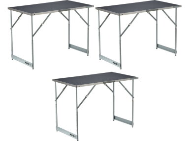 Reguliuojamo aukščio daugiafunkcių stalų rinkinys 1000 × 600 mm, 35 kg vienam stalui, 3 vnt. VOREL (29430)