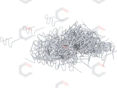 Remonto kabės | W tipas | Ø 0,6 mm | 100 vnt. (873-6) Remonto kabės | W tipas | Ø 0,6 mm | 100 vnt. (873-6)