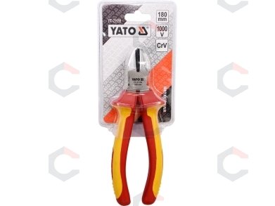 Replės aukštos įtampos laidams šoninio kirpimo 180mm, VDE 1000V (YT-21159) 1